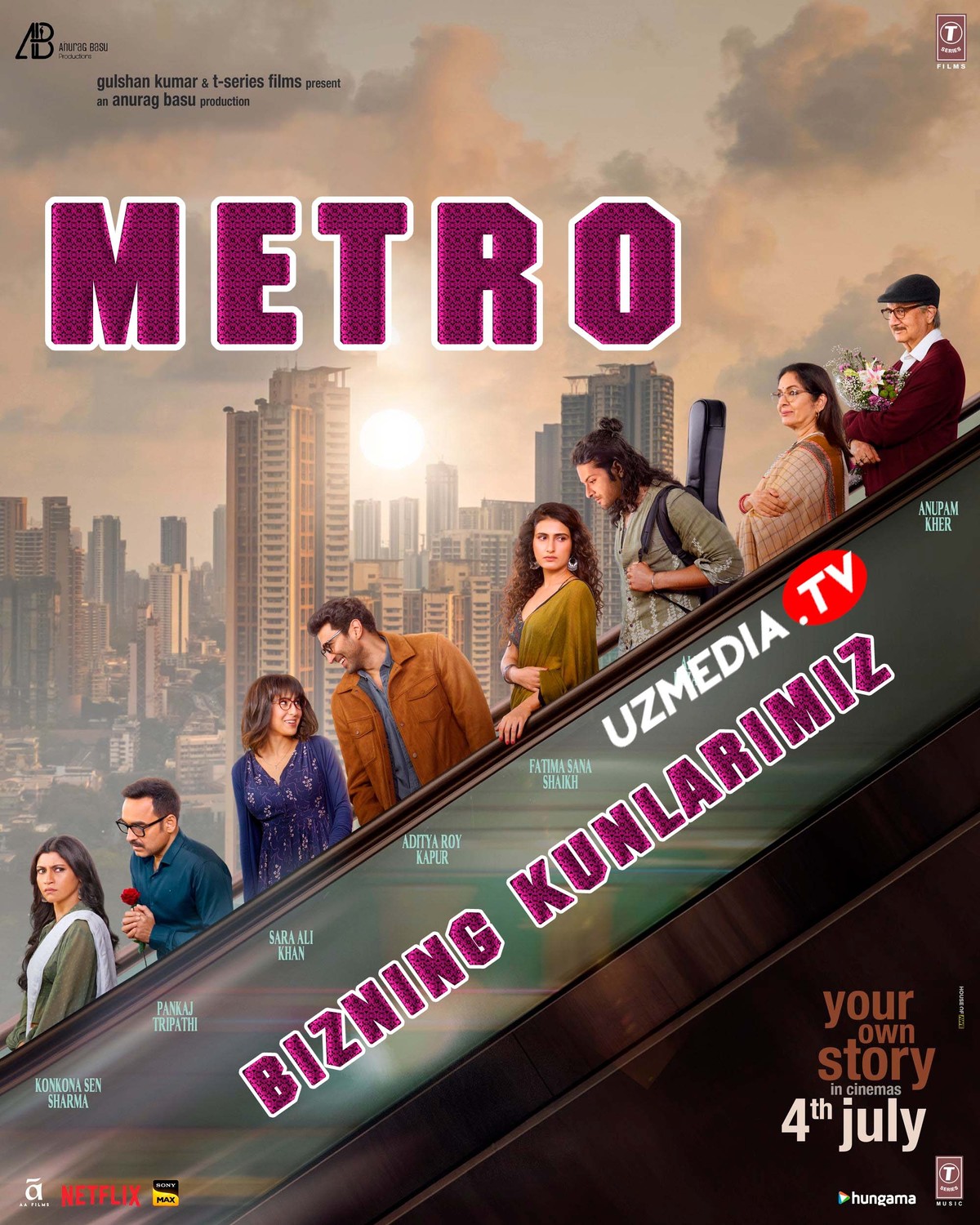 Metro: Bizning kunlarimiz / Yig'lagan yuraklar Hind kino Uzbek tilida O'zbekcha 2025 tarjima kino Full HD tas-ix skachat