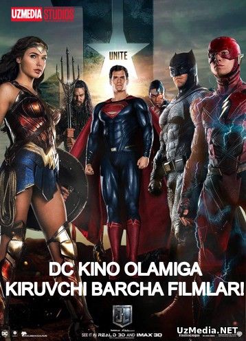 DC komik kino olamiga kiruvchi barcha filmlar to'plami Uzbek tilida O'zbekcha tarjima kino Full HD tas-ix skachat