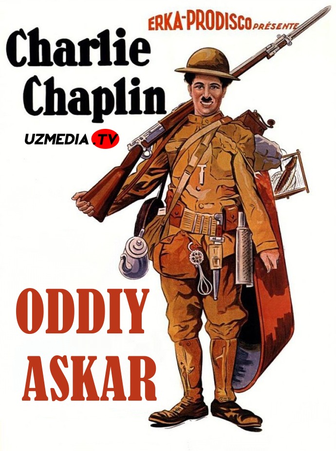 Oddiy askar Charli Chaplinning Komediya Retro filmi Uzbek tilida O'zbekcha 1918 tarjima kino HD skachat