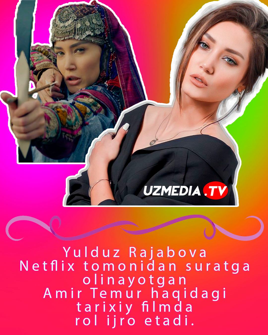 Aktrisa Yulduz Rajabova Netflix tomonidan suratga olinayotgan Amir Temur haqidagi tarixiy filmda rol ijro etadi